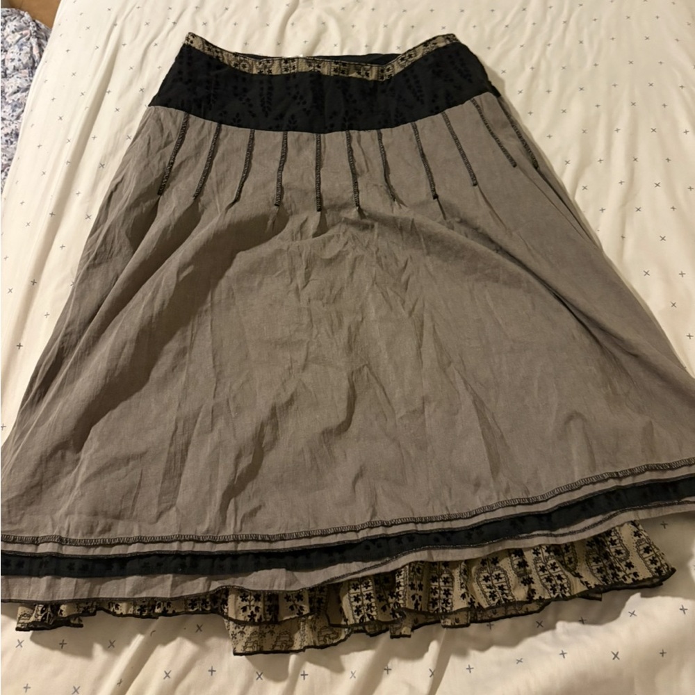 Vintage Black and Tan Skirt